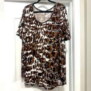 LuLaRoe 3XL Leopard Print Women's Morgan Top